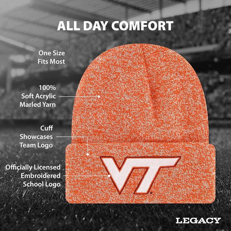 Legacy NCAA Officially Licensed Ribbed Knit Cuff Beanie, Unisex, One Size Fits Most - Image 2